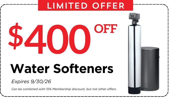 $400 OFF Water Softeners Coupon (1)